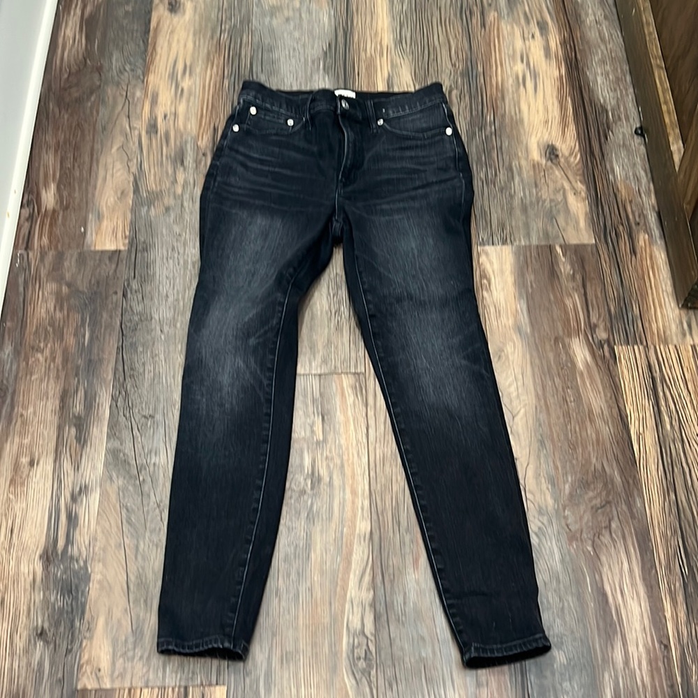 Jcrew black toothpick jeans size 28
